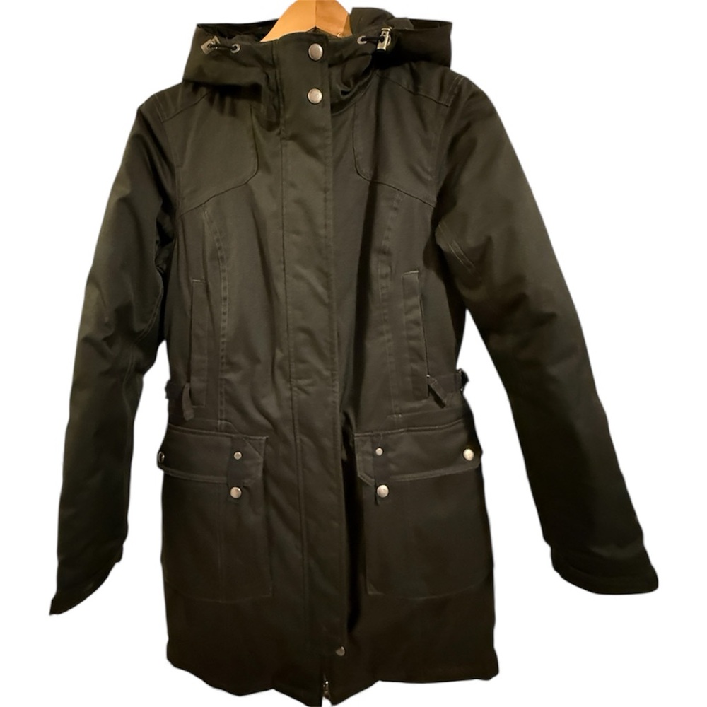 Eddie Bauer Women's Black Goose Down Parka XS EUC